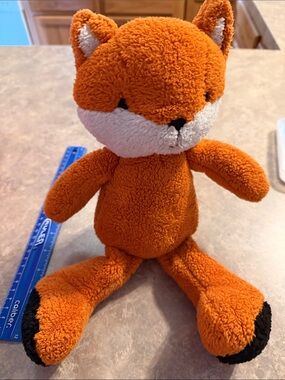 Lambs & Ivy Orange Plush Fox Stuffed Animal - Soft Cuddly Kids Toy